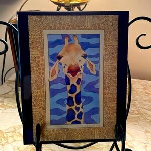 Marne Jaye Tile Art 8X10 Glossy Giraffe Border Graphics African Animals Signed